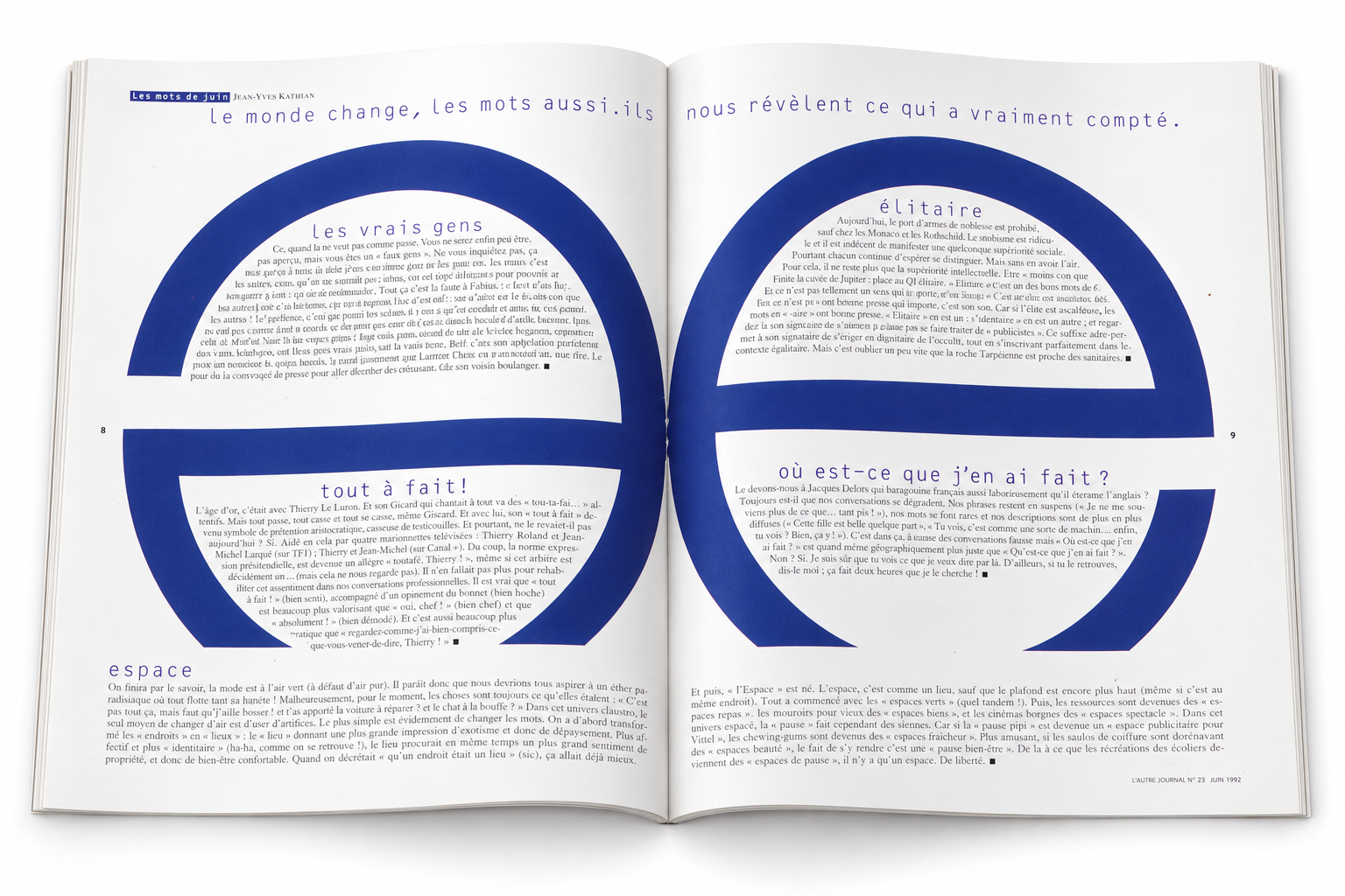 Double page — L’Autre Journal
