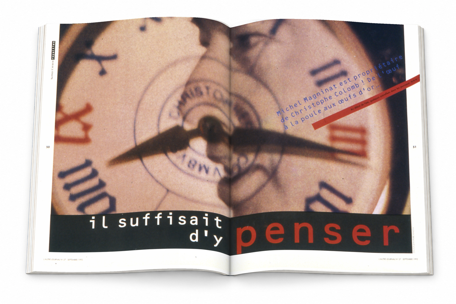 Double page L’Autre Journal — Il suffisait d’y penser