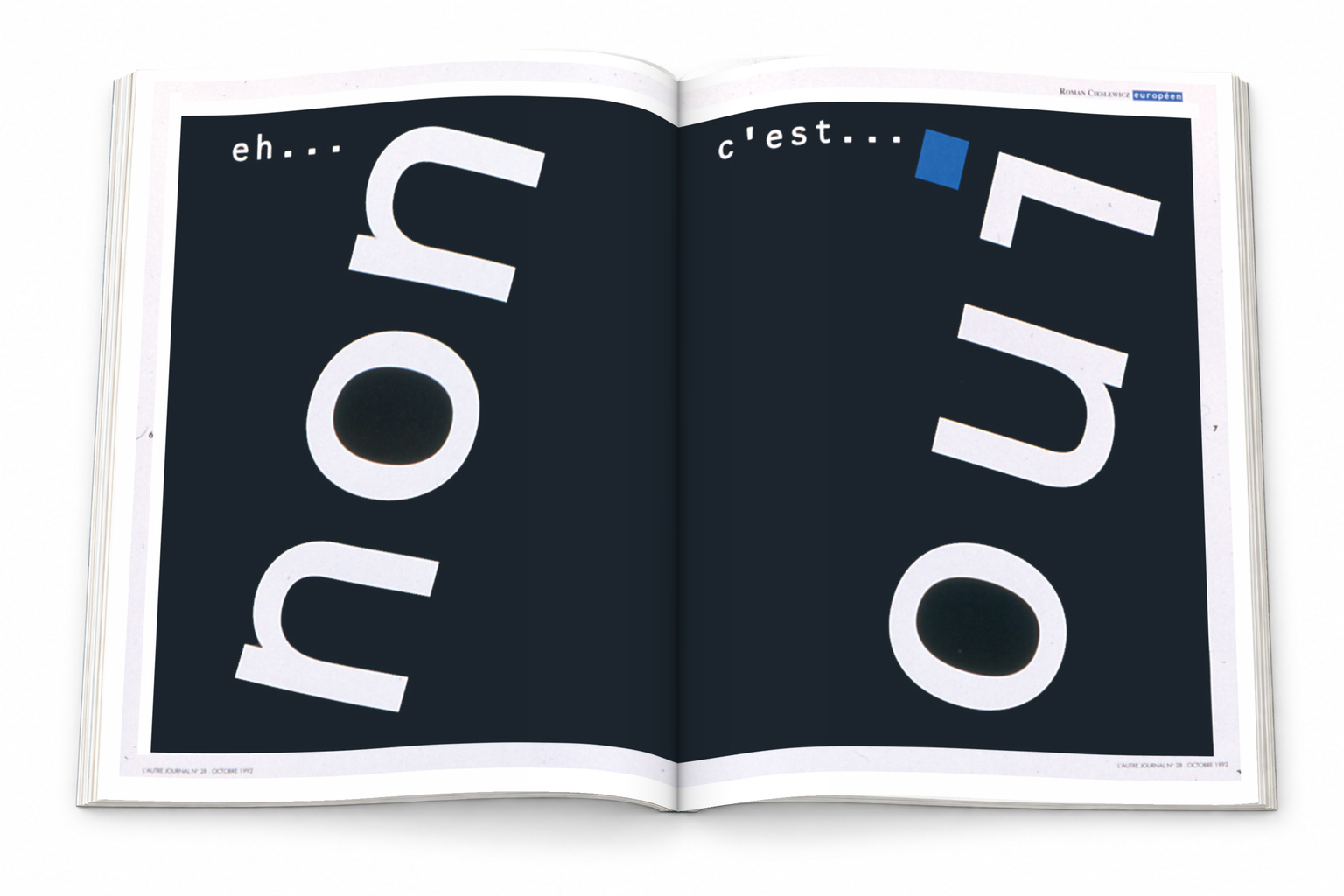 Double page L’Autre Journal — Eh… non, c’est… oui