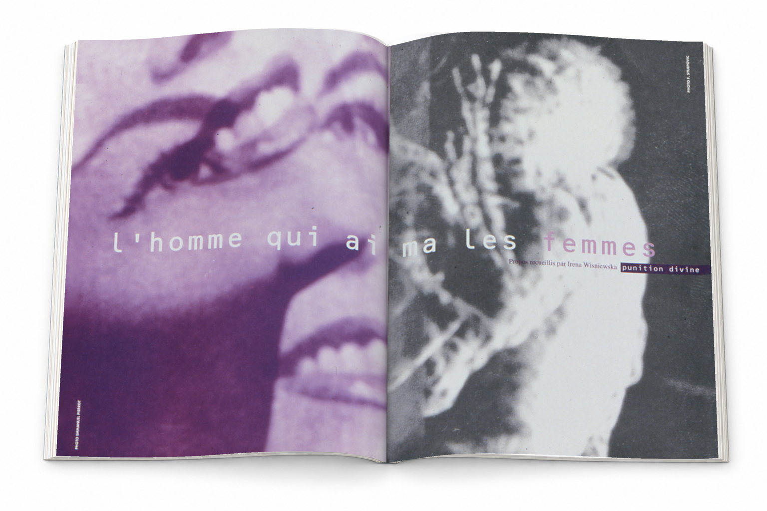 Double page L’Autre Journal — L’homme qui aima les femmes